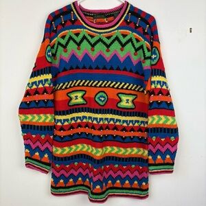 Robinson’s Vintage 90s Colorful Funky 3D Knit Sweater